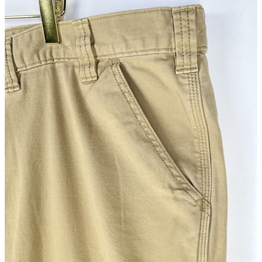 Carhartt Men’s Pants 50x32 Rugged Flex Relaxed Fit Pockets Khaki 13